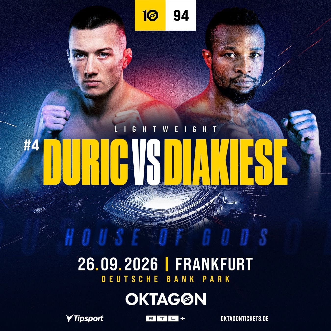 Tickets: Oktagon 94 - Frankfurt | Samstag, 26.09.26